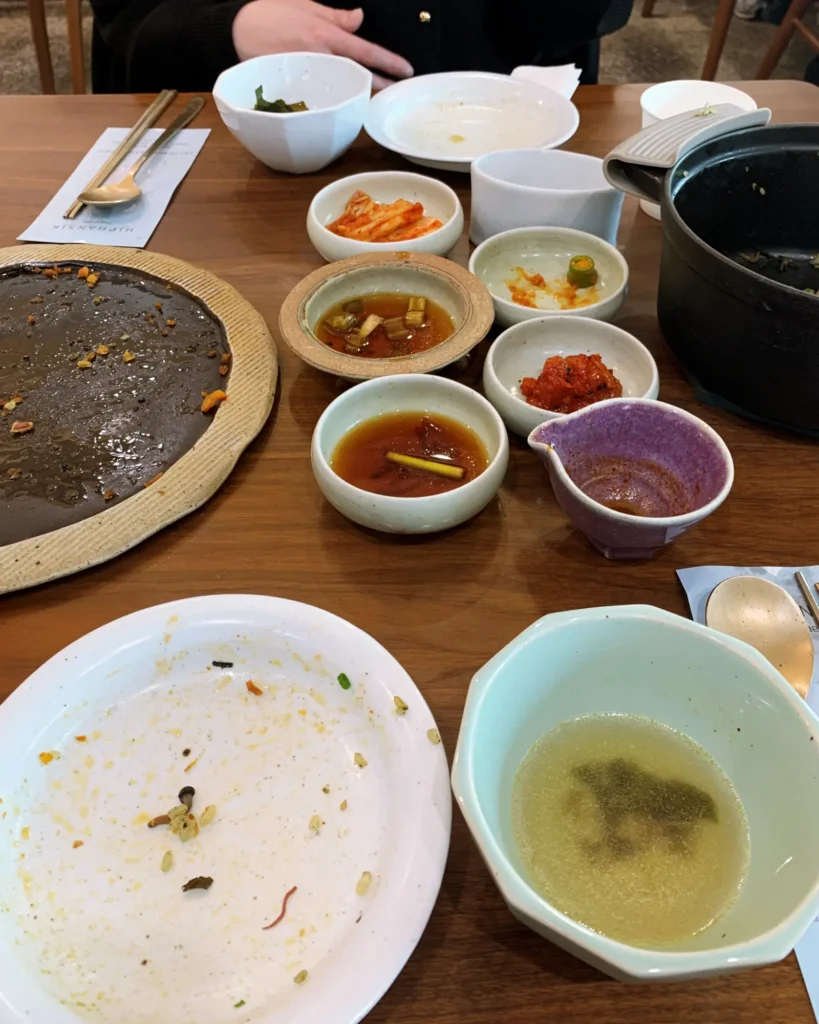 남해 힙한식 전복솥밥 다 먹은 사진